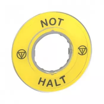 APC ZBY9220 noodstop-markeringsplaat - geel, 60 mm, rond