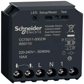 Schneider Electric Wiser CCT5011-0002W schakelactor, 1-voudig, inbouwmontage