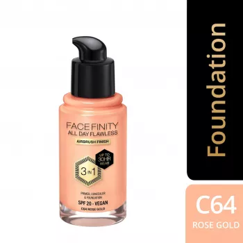 MAX FACTOR Facenity All Day Flawless 3in1 foundation C64 Warm Almond 30 ml