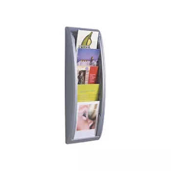 PAPERFLOW wand-prospekthouder A5 5 vakken aluminium