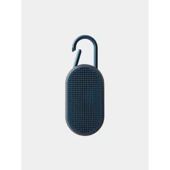 Lexon Mino T Draagbare Bluetooth-luidspreker met Laadstation en Karabijnhaak, Donkerblauw, IPX4, 3W, TWS, Selfie-afstandsbediening, LA124DB9