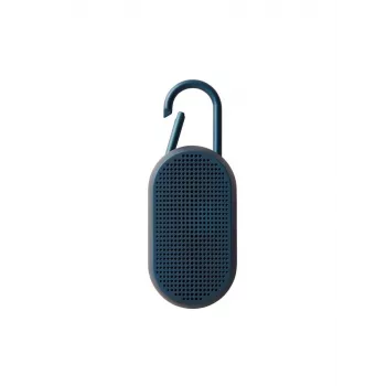 Lexon Mino T Draagbare Bluetooth-luidspreker met Laadstation en Karabijnhaak, Donkerblauw, IPX4, 3W, TWS, Selfie-afstandsbediening, LA124DB9