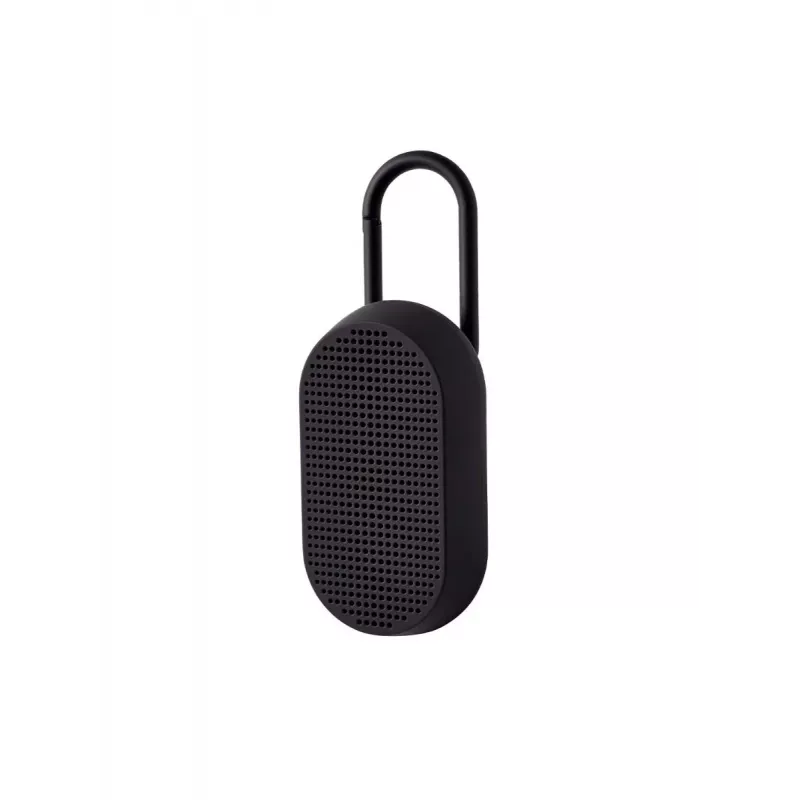 Lexon Mino T Draagbare Bluetooth-luidspreker met Laadstation en Karabijnhaak, Zwart