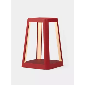 Lexon Lantern LED-lamp met draadloze oplader donkerrood LH94DR