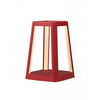 Lexon Lantern LED-lamp met draadloze oplader donkerrood LH94DR