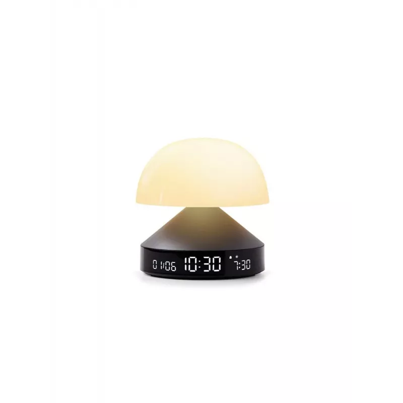 Lexon Mina Sunrise wekker met lamp, gun metal / dark grey, LR153MX