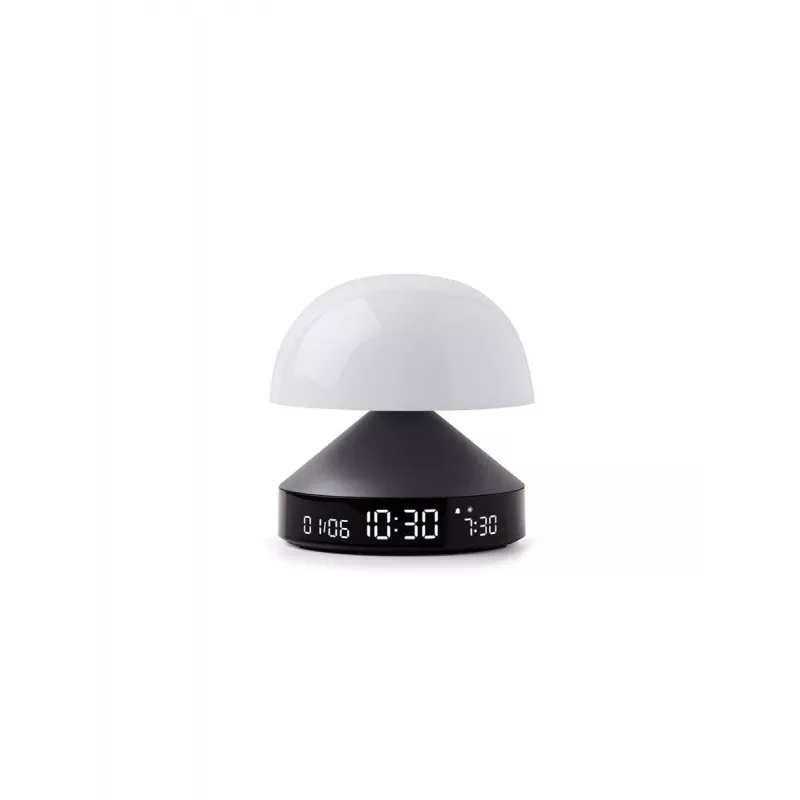 Lexon Mina Sunrise wekker met lamp, gun metal / dark grey, LR153MX