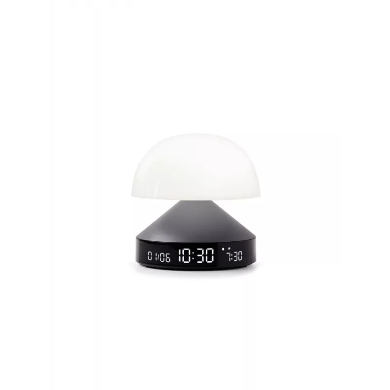 Lexon Mina Sunrise wekker met lamp, gun metal / dark grey, LR153MX