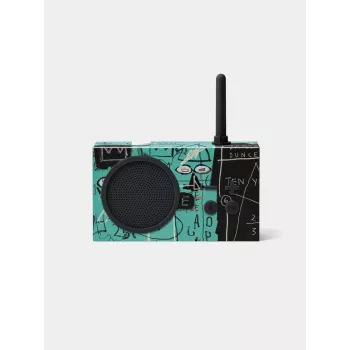 Lexon Tykho 3 X JMB radio Bluetooth draagbare FM-radio met Basquiat-kunstwerk, zwart