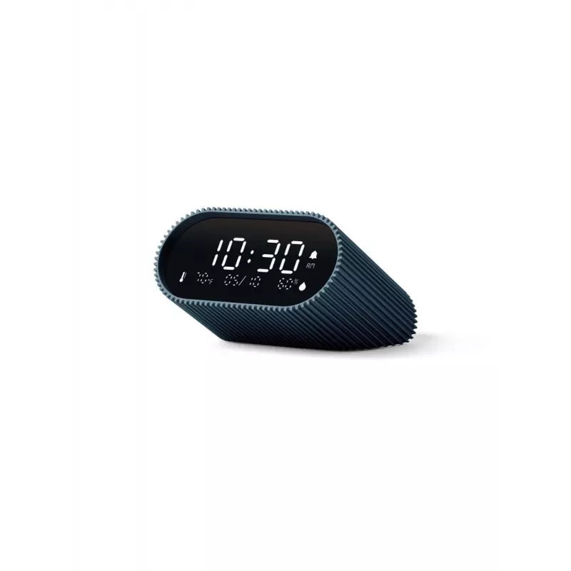 Lexon Ray Clock digitale wekker met temperatuur- en vochtigheidssensor, oceaanblauw LR155OB3