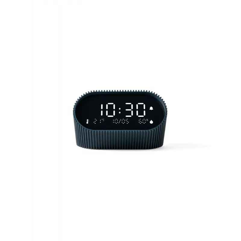 Lexon Ray Clock digitale wekker met temperatuur- en vochtigheidssensor, oceaanblauw LR155OB3