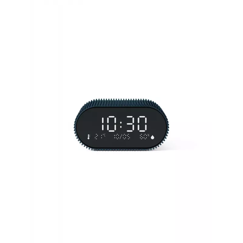 Lexon Ray Clock digitale wekker met temperatuur- en vochtigheidssensor, oceaanblauw LR155OB3