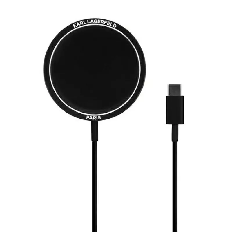 Karl Lagerfeld MagSafe-compatibele draadloze oplader 15W Zwart
