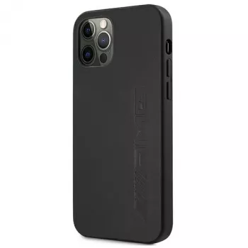 AMG Hardcase Leather Hot Stamped Case voor Apple iPhone 12 Pro Max 6,7 inch zwart