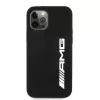 AMG AMHCP12LSGLBGN iPhone 12 Pro Max 6,7 inch zwarte siliconen hoes met groot logo