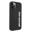 AMG AMHCP12LSGLBGN iPhone 12 Pro Max 6,7 inch zwarte siliconen hoes met groot logo