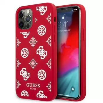 Guess GUHCP12LLSPEWRE iPhone 12 Pro Max 6,7 inch rode hardcase Peony Collection