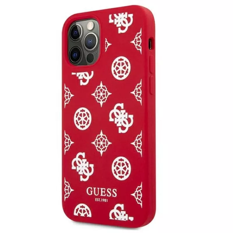 Guess GUHCP12LLSPEWRE iPhone 12 Pro Max 6,7 inch rode hardcase Peony Collection