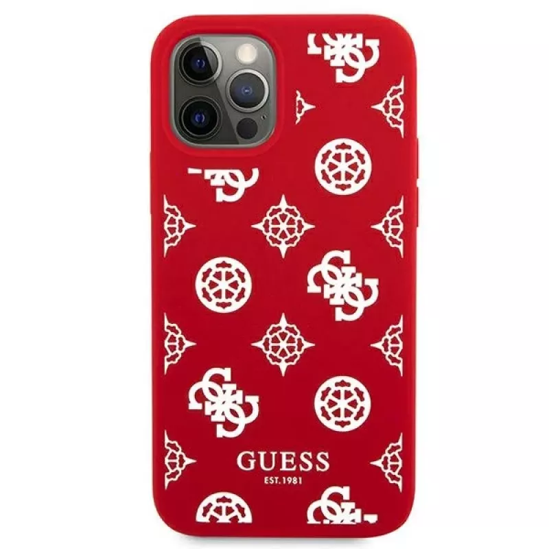 Guess GUHCP12LLSPEWRE iPhone 12 Pro Max 6,7 inch rode hardcase Peony Collection