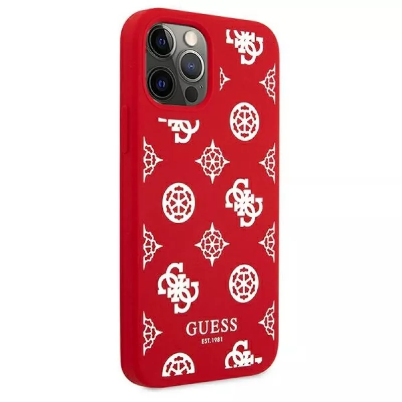 Guess GUHCP12LLSPEWRE iPhone 12 Pro Max 6,7 inch rode hardcase Peony Collection