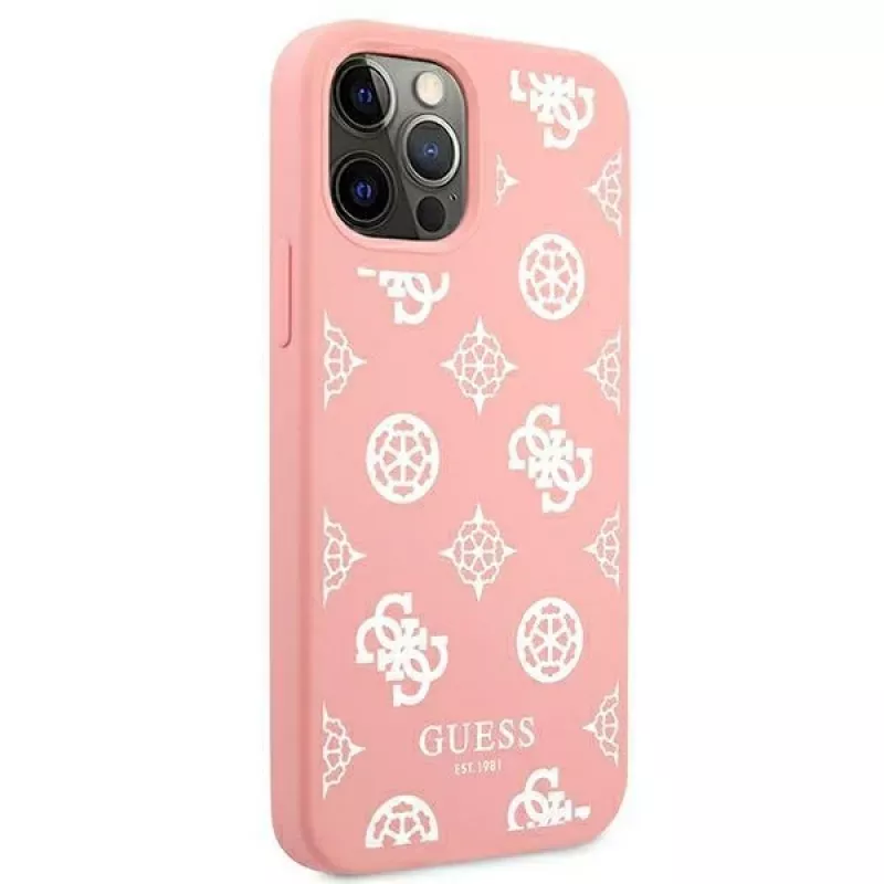 Guess GUHCP12LLSPEWPI iPhone 12 Pro Max 6,7 inch roze hardcase Peony Collection