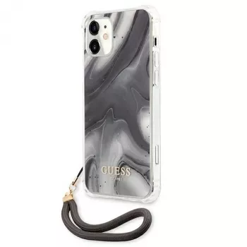 Guess GUHCP12SKSMAGR iPhone 12 Mini 5,4 inch grijze hardcase Marble Collection