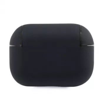 BMW AirPods Pro hoes navy echt leer zilver logo