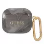 Guess GUA3UNMK AirPods 3 cover zwart Marble Collection