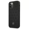 Mercedes-Benz iPhone 12 Pro Max 6,7 inch hardcase leer Stars Pattern zwart