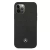 Mercedes-Benz iPhone 12 Pro Max 6,7 inch hardcase leer Stars Pattern zwart