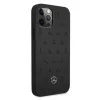 Mercedes-Benz iPhone 12 Pro Max 6,7 inch hardcase leer Stars Pattern zwart