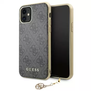 Guess GUHCN61GF4GGR iPhone 11 6,1 inch hardcase 4G Charms Collection - grijs
