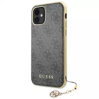 Guess GUHCN61GF4GGR iPhone 11 6,1 inch hardcase 4G Charms Collection - grijs