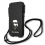 Karl Lagerfeld Saffiano Ikonik Karl hardcase voor iPhone 12/12 Pro 6,1 inch - zwart