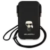 Karl Lagerfeld Saffiano Ikonik Karl hardcase voor iPhone 12/12 Pro 6,1 inch - zwart
