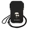 Karl Lagerfeld Saffiano Ikonik Hard Case voor Apple iPhone 12 Pro Max, zwart