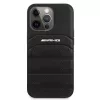 AMG AMHCP13LGSEBK iPhone 13 Pro / 13 6.1 zwarte hardcase leer Debossed Lines