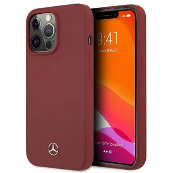 MERCEDES-BENZ MEHCP13XSILRE siliconen hardcase voor Apple iPhone 13 Pro Max 6,7 inch rood