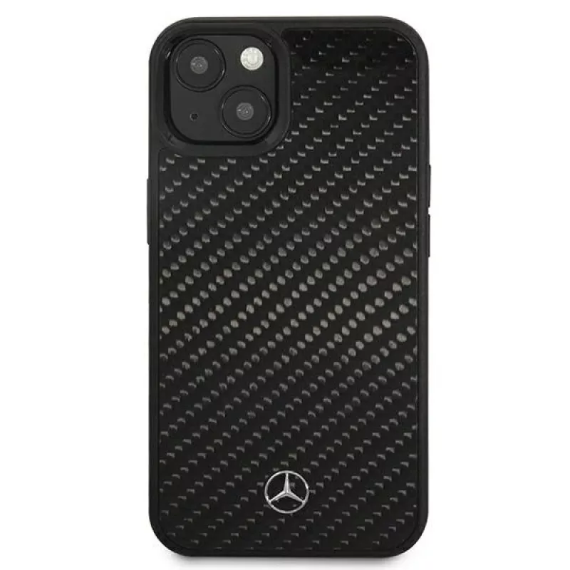MERCEDES-BENZ MEHCP13SRCABK Dynamic Line hardcase voor Apple iPhone 13 Mini 5,4 inch - zwart carbon