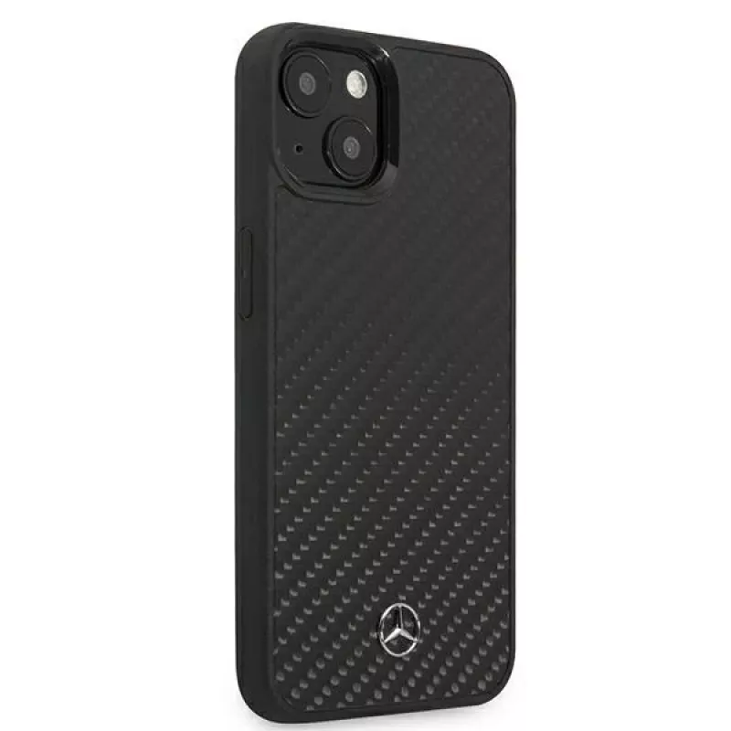 MERCEDES-BENZ MEHCP13SRCABK Dynamic Line hardcase voor Apple iPhone 13 Mini 5,4 inch - zwart carbon