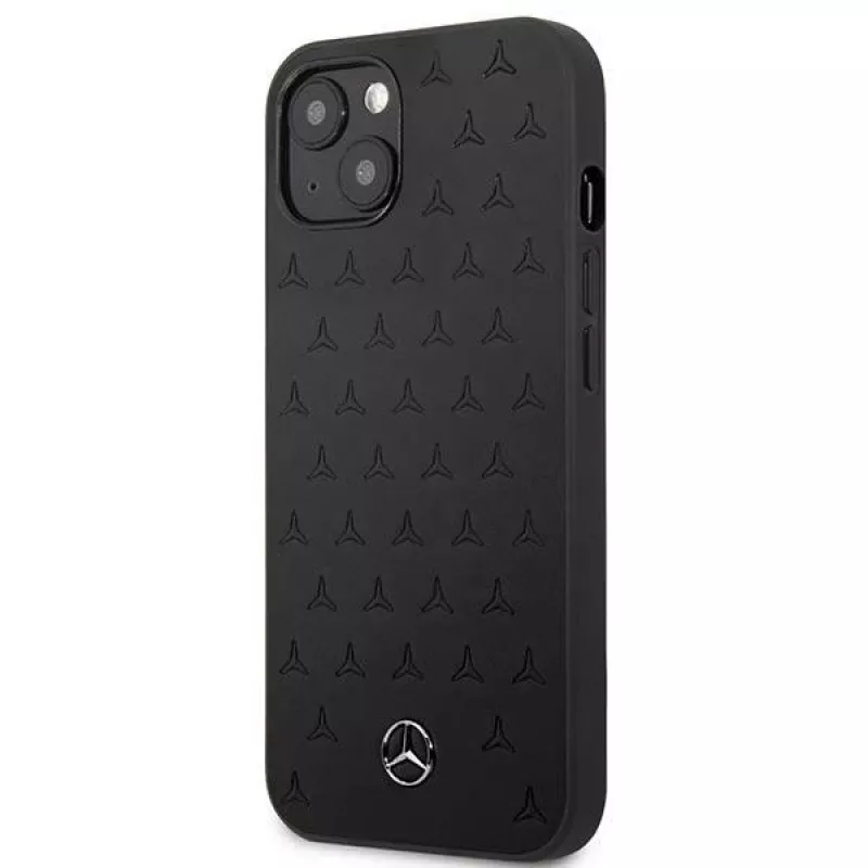 Mercedes-Benz iPhone 13 Mini hardcase leer Stars Pattern zwart