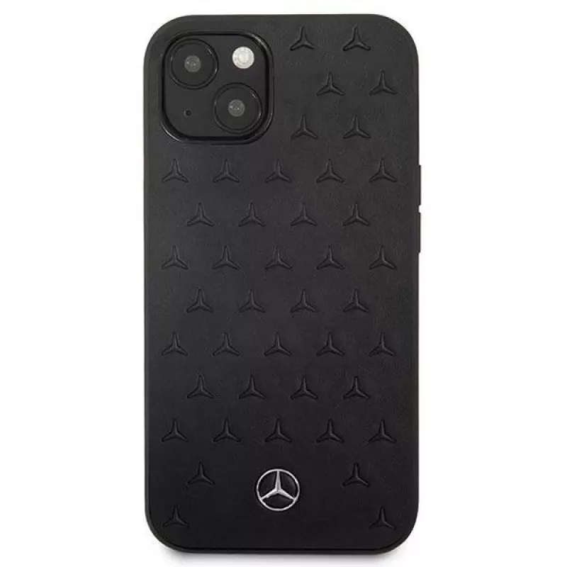 Mercedes-Benz iPhone 13 Mini hardcase leer Stars Pattern zwart
