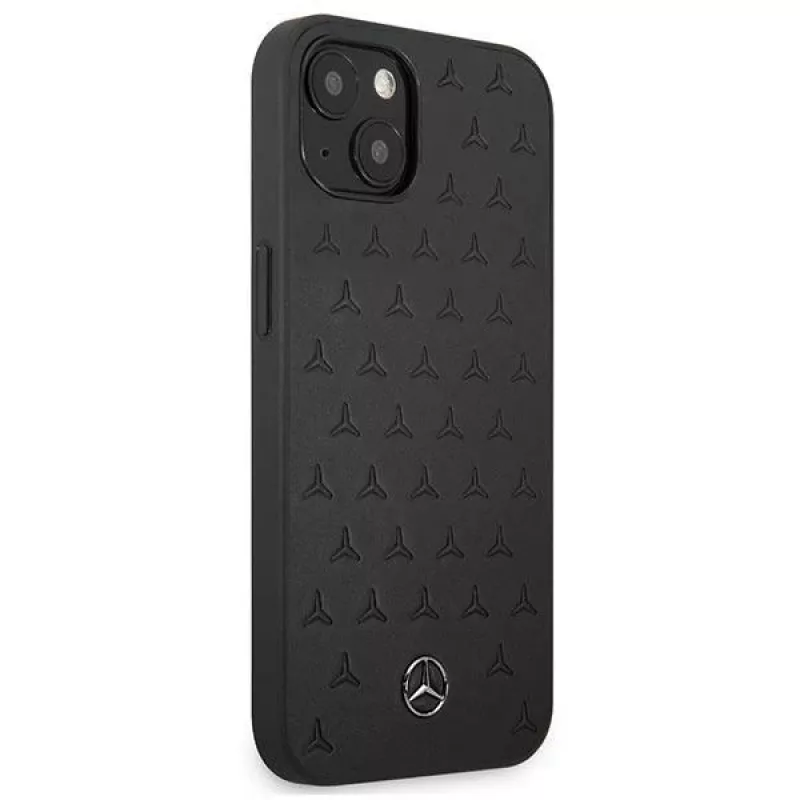 Mercedes-Benz iPhone 13 Mini hardcase leer Stars Pattern zwart