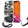 Guess GUHCP13XKCABBK iPhone 13 Pro Max hardcase Camo Strap Collection zwart