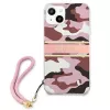 Guess GUHCP13MKCABPI hardcase voor iPhone 13 / 14 / 15 6,1 inch roze camo Strap Collection