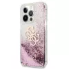 Guess GUHCP13XLG4GPI hardcase voor Apple iPhone 13 Pro Max 6,7 inch roze Liquid Glitter 4G Big