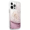 Guess GUHCP13XLG4GPI hardcase voor Apple iPhone 13 Pro Max 6,7 inch roze Liquid Glitter 4G Big