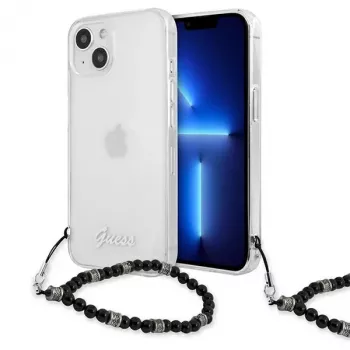 Guess GUHCP13MKPSBK iPhone 13 / 14 / 15 6,1 inch transparante hardcase Black Pearl