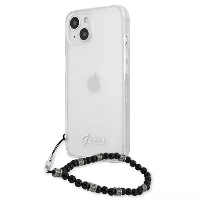 Guess GUHCP13MKPSBK iPhone 13 / 14 / 15 6,1 inch transparante hardcase Black Pearl