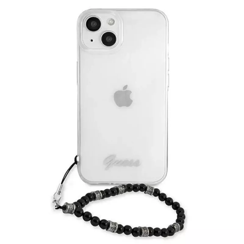 Guess GUHCP13MKPSBK iPhone 13 / 14 / 15 6,1 inch transparante hardcase Black Pearl